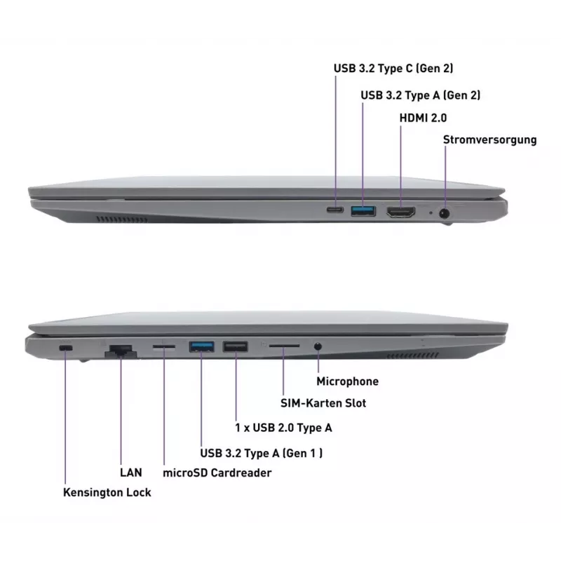TERRA MOBILE 1717R Intel® Core™ i5 i5-1334U Laptop 43,9 cm (17,3 cala) Full HD 16 GB DDR4-SDRAM 1 TB SSD Wi-Fi 6 (802.11ax) Windows 11 Home niemiecki szary