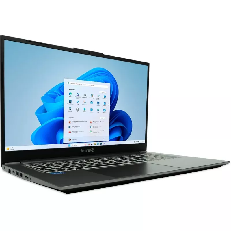 TERRA MOBILE 1717R Intel® Core™ i5 i5-1334U Laptop 43,9 cm (17,3 cala) Full HD 16 GB DDR4-SDRAM 1 TB SSD Wi-Fi 6 (802.11ax) Windows 11 Home niemiecki szary