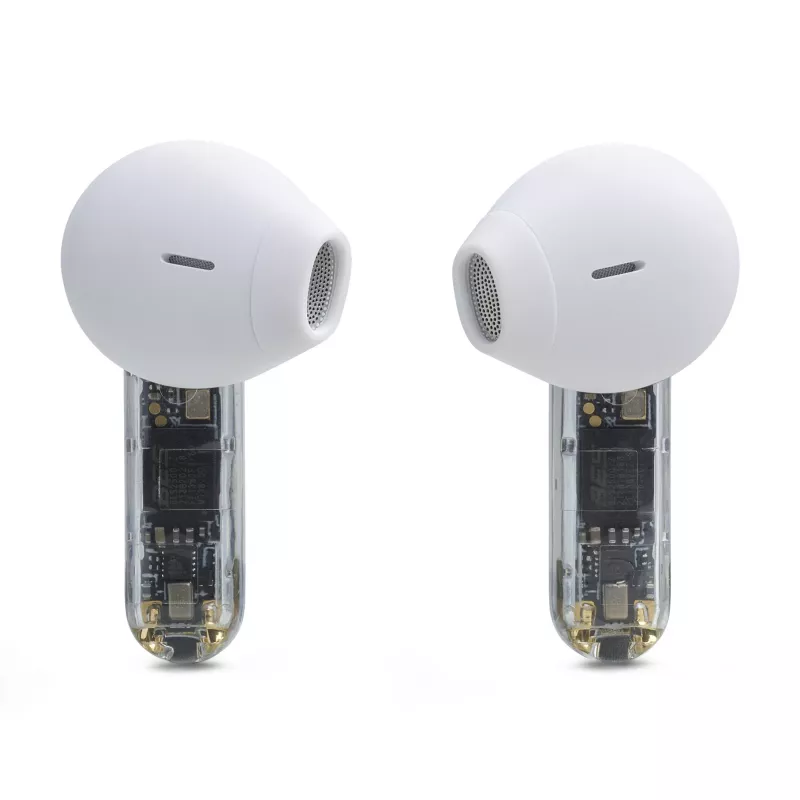 JBL Tune Flex Ghost Edition Zestaw słuchawkowy True Wireless Stereo (TWS) Douszny Połączenia/Muzyka Bluetooth Przezroczysty, Biały