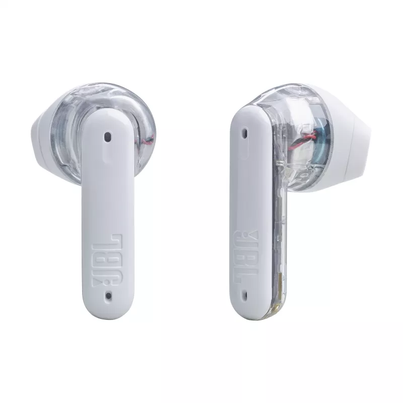 JBL Tune Flex Ghost Edition Zestaw słuchawkowy True Wireless Stereo (TWS) Douszny Połączenia/Muzyka Bluetooth Przezroczysty, Biały
