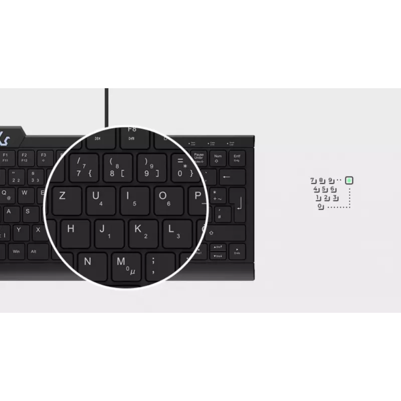 Klawiatura KeySonic KSK-5010ELC (DE) do użytku domowego USB QWERTZ niemiecka czarna
