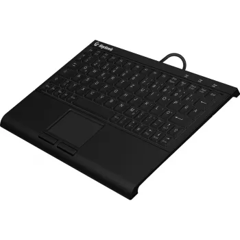 KeySonic KSK-3211ELU (DE) klawiatura Home USB QWERTZ German Czarny