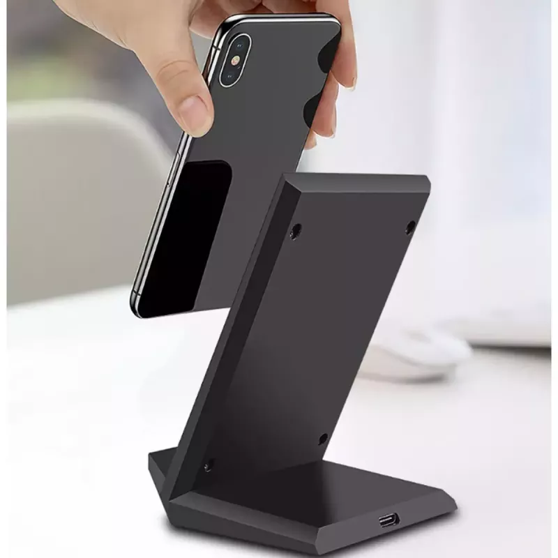 Ładowarka wewnętrzna 2GO 797330 Smartfon Czarna USB Bezprzewodowa Szybkie ładowanie