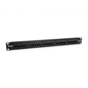 Equip 25-Port Cat.3 RJ45 ISDN Patch Panel, Czarny