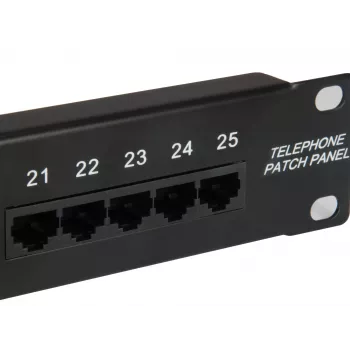 Equip 25-Port Cat.3 RJ45 ISDN Patch Panel, Czarny