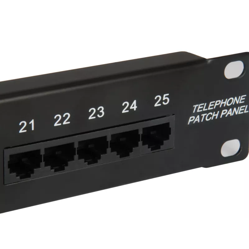 Equip 25-Port Cat.3 RJ45 ISDN Patch Panel, Czarny