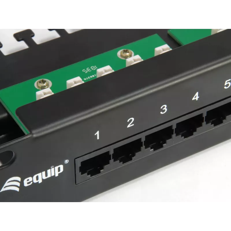 Equip 25-Port Cat.3 RJ45 ISDN Patch Panel, Czarny