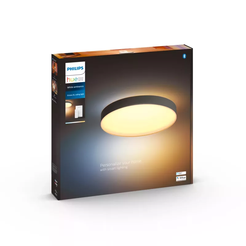 Inteligentna lampa sufitowa Philips Hue biały ambience Enrave extra large Czarna