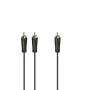 Kabel audio Hama 00205097 5 m RCA 2 x RCA męski pozłacany czarny