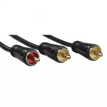 Kabel audio Hama 00205097 5 m RCA 2 x RCA męski pozłacany czarny