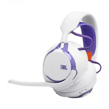 Headset JBL Quantum 650 — bezprzewodowy Bluetooth, USB-C, wokółuszne, pałąk, biały, 20–20000 Hz