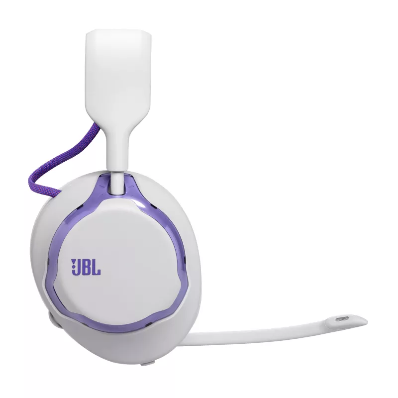 Headset JBL Quantum 650 — bezprzewodowy Bluetooth, USB-C, wokółuszne, pałąk, biały, 20–20000 Hz