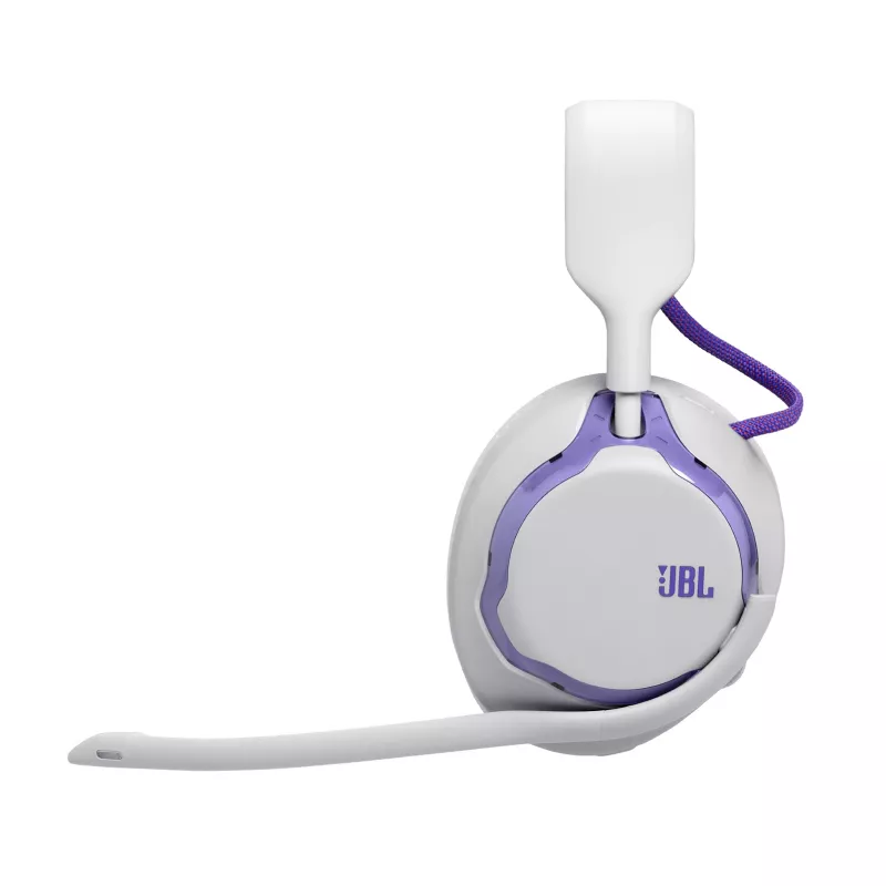Headset JBL Quantum 650 — bezprzewodowy Bluetooth, USB-C, wokółuszne, pałąk, biały, 20–20000 Hz