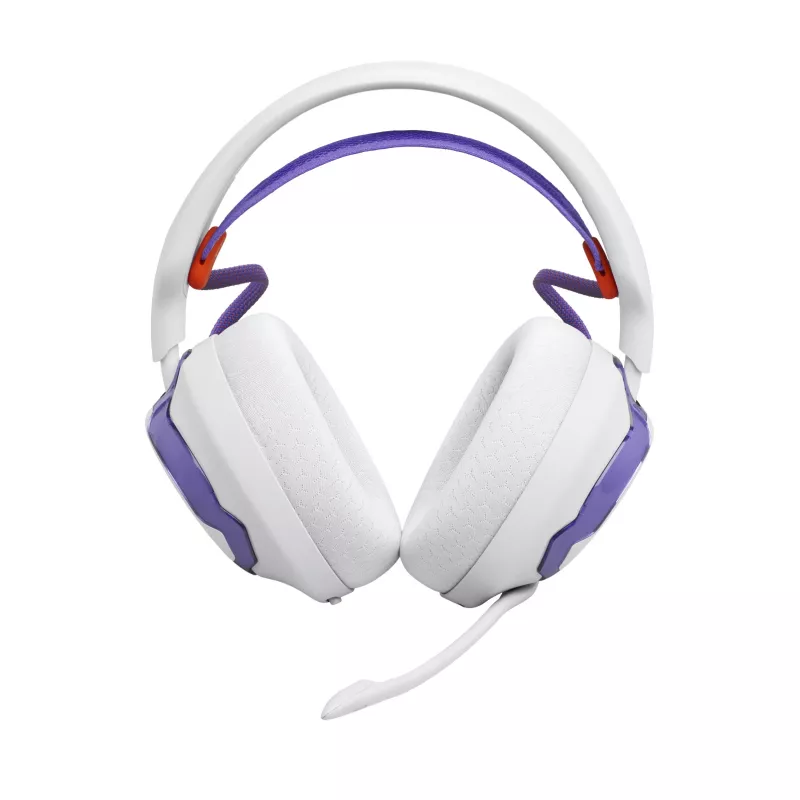 Headset JBL Quantum 650 — bezprzewodowy Bluetooth, USB-C, wokółuszne, pałąk, biały, 20–20000 Hz