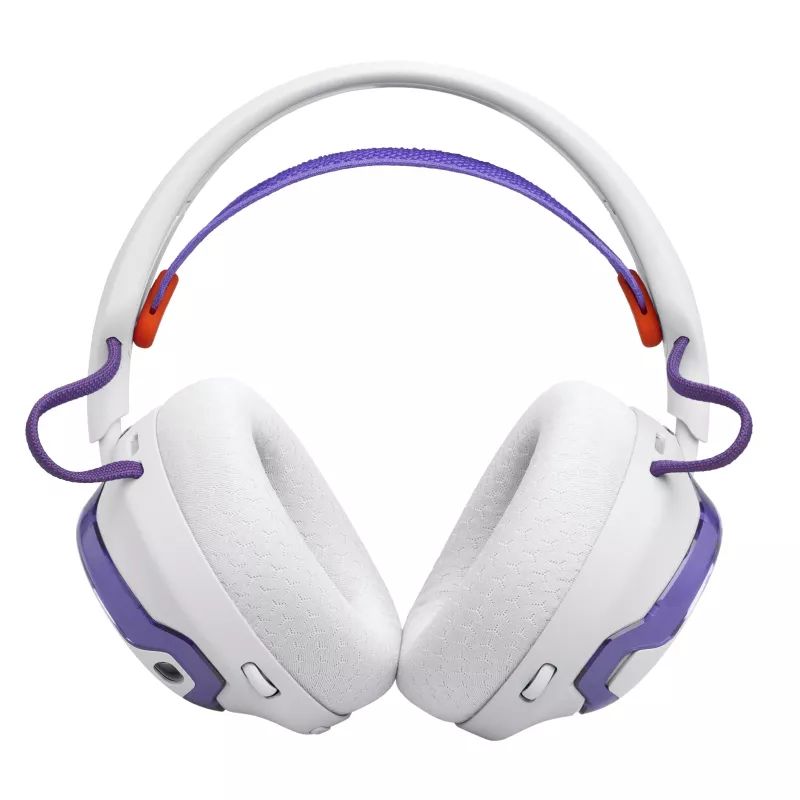 Headset JBL Quantum 650 — bezprzewodowy Bluetooth, USB-C, wokółuszne, pałąk, biały, 20–20000 Hz