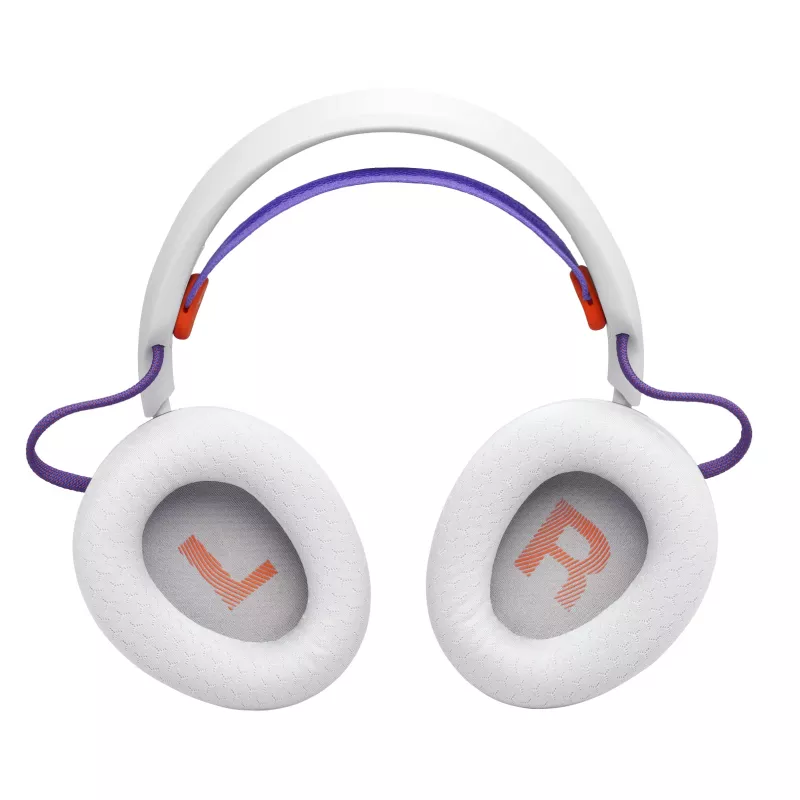 Headset JBL Quantum 650 — bezprzewodowy Bluetooth, USB-C, wokółuszne, pałąk, biały, 20–20000 Hz