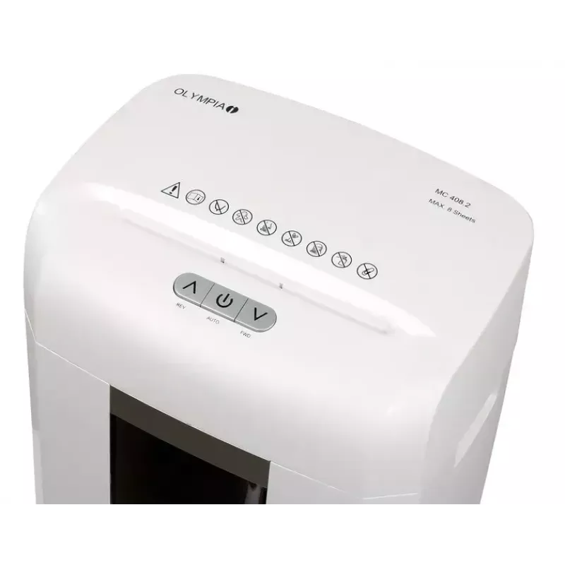 Niszczarka do papieru Olympia MC 408.2 Mikrocięcie 22 cm Biała