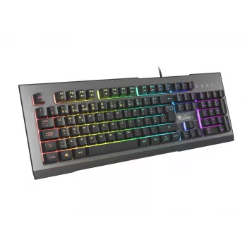 Klawiatura gamingowa GENESIS Rhod 500 RGB USB QWERTY portugalski czarna, srebrna