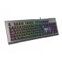 Klawiatura gamingowa GENESIS Rhod 500 RGB USB QWERTY portugalski czarna, srebrna