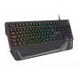 Klawiatura gamingowa GENESIS Rhod 350 RGB — Pełnowymiarowa, 104-klawisze, USB, QWERTY hiszpańska, Czarna, Podświetlenie RGB, Podpórka pod nadgarstki