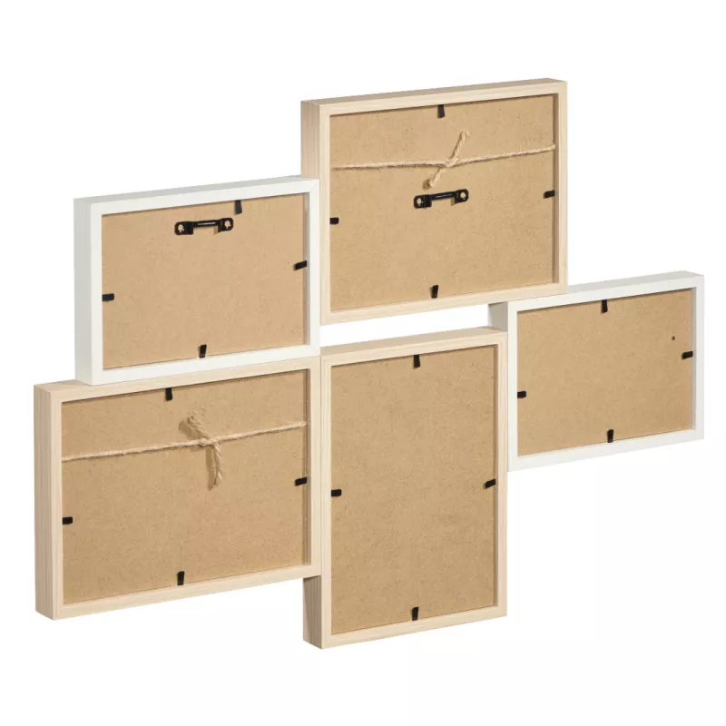 Multi picture frame Hama Kalmar Oak biały MDF