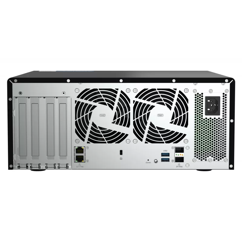 NAS Tower QNAP TS-h1290FX — EPYC 7302P 3.0 GHz, 128 GB DDR4, 12-zatokowy, QuTS hero, Czarny