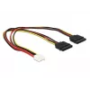 Kabel DeLOCK 0.3m Floppy 4p/2x SATA 15p