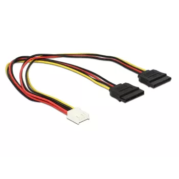 Kabel DeLOCK 0.3m Floppy 4p/2x SATA 15p