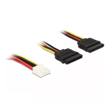 Kabel DeLOCK 0.3m Floppy 4p/2x SATA 15p