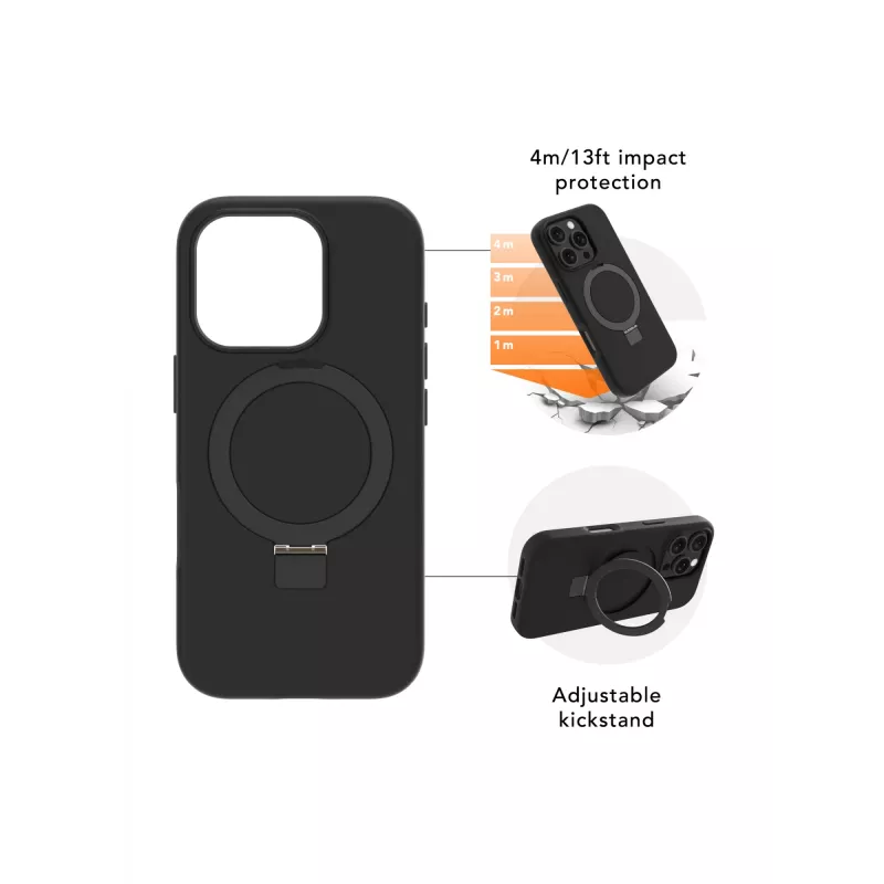 Etui ochronne dbramante1928 Iceland Ultra D3O MS Kick do iPhone 17e/16e/15/14/13, 6,1 cala (15,5 cm), czarne