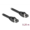 DeLOCK Kabel sieciowy RJ45 Kat.8.1 S/FTP 25 cm 40 Gb/s Czarny