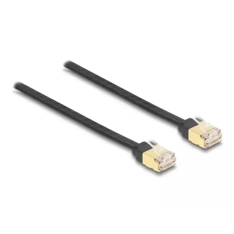 DeLOCK RJ45 kabel zwijany Cat.6A STP 1,5 m czarny żółty