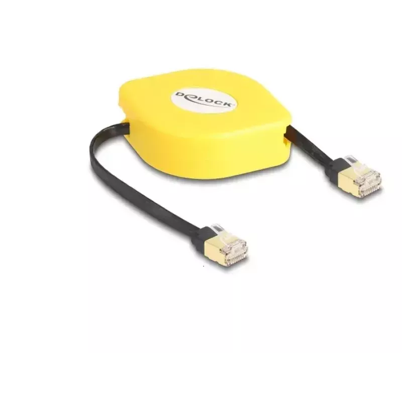 DeLOCK RJ45 kabel zwijany Cat.6A STP 1,5 m czarny żółty