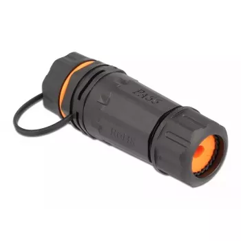 Złącze przewodowe RJ-45/RJ-45 DeLOCK 86700 czarno-pomarańczowe