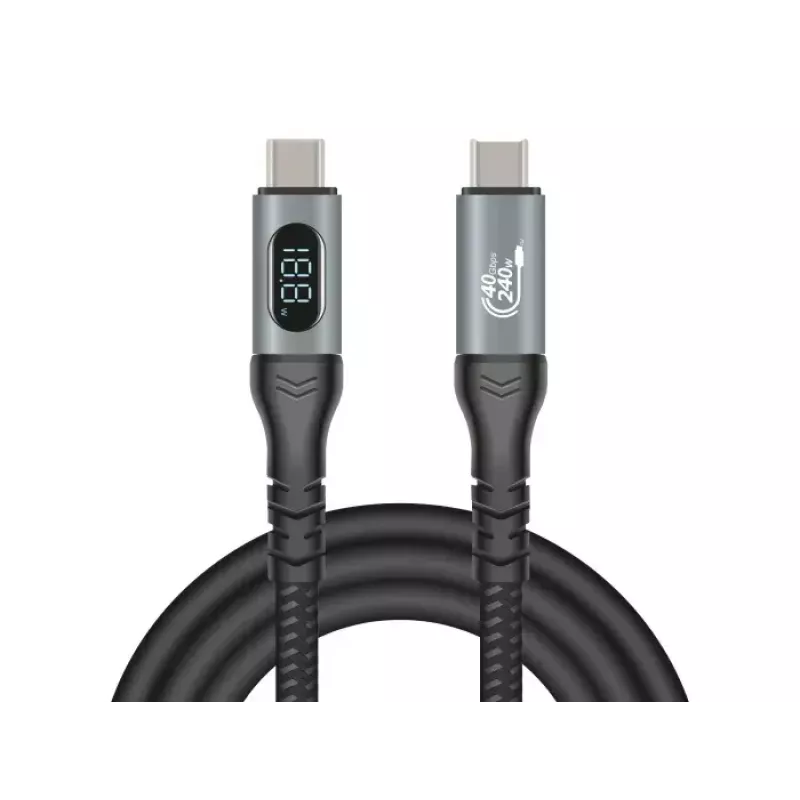 DeLOCK USB 40 Gb/s Dane i szybkie ładowanie kabel koncentryczny 1 m USB PD 3.1 240 W
