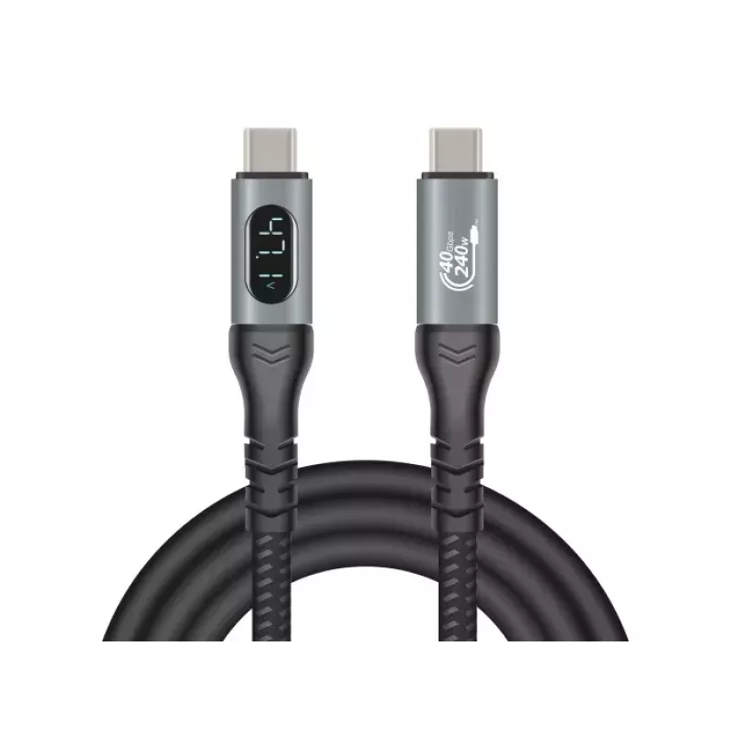 DeLOCK USB 40 Gb/s Dane i szybkie ładowanie kabel koncentryczny 1 m USB PD 3.1 240 W