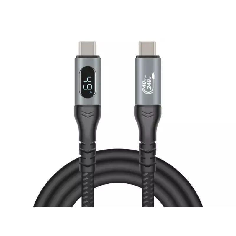 DeLOCK USB 40 Gb/s Dane i szybkie ładowanie kabel koncentryczny 1 m USB PD 3.1 240 W