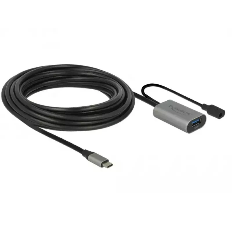 Kabel USB DeLOCK 85391 USB 3.2 Gen 1 5 m USB A USB C Czarny Szary