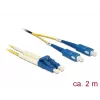 Kabel światłowodowy DeLOCK 84610 2m LC SC żółty