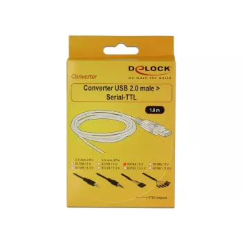 Kabel USB DeLOCK 1.8m USB2.0-A/TTL 6-pin Czarny