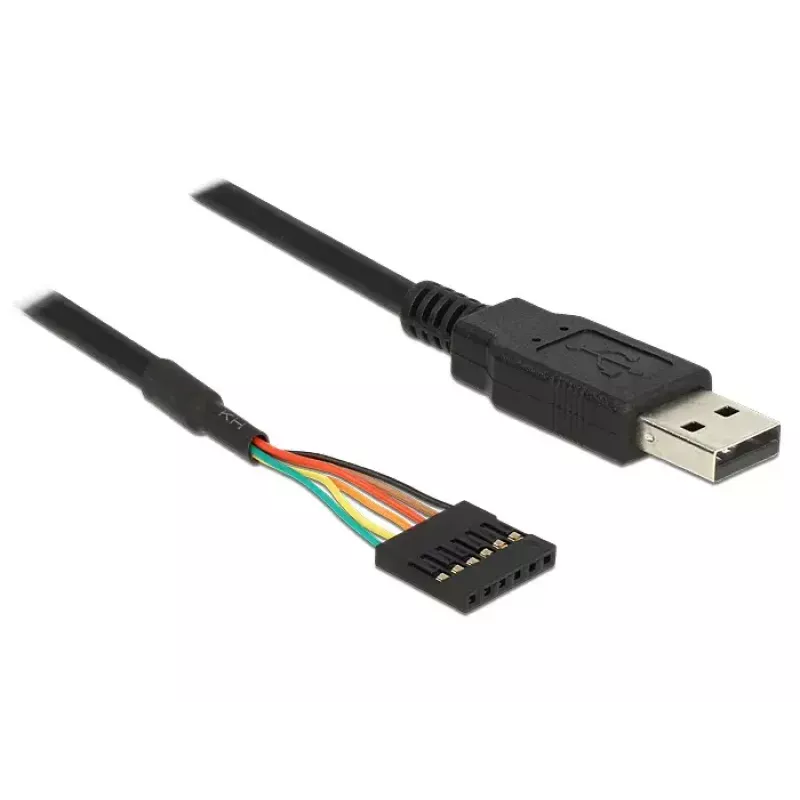 Kabel USB DeLOCK 1.8m USB2.0-A/TTL 6-pin Czarny