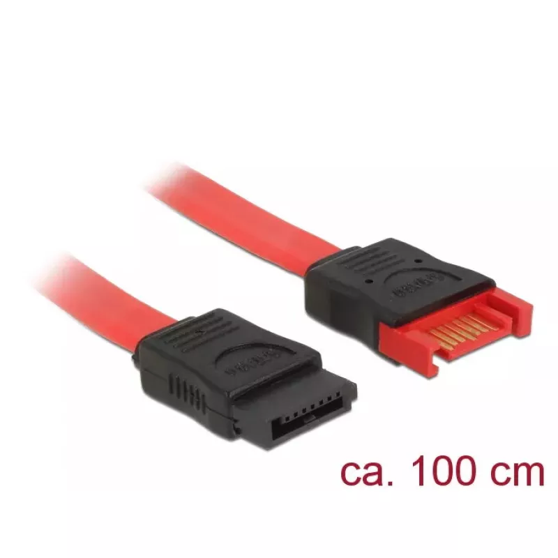 Kabel SATA DeLOCK 83956 1 m SATA 7-pin Czarny Czerwony