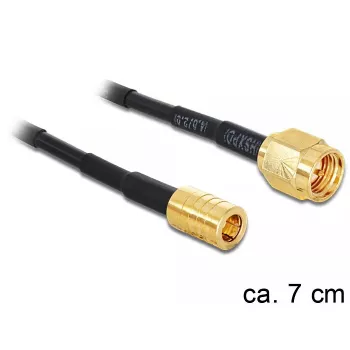 Kabel sygnałowy DeLOCK 88474 0,07 m Złoty Czarny