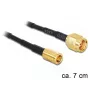 Kabel sygnałowy DeLOCK 88474 0,07 m Złoty Czarny
