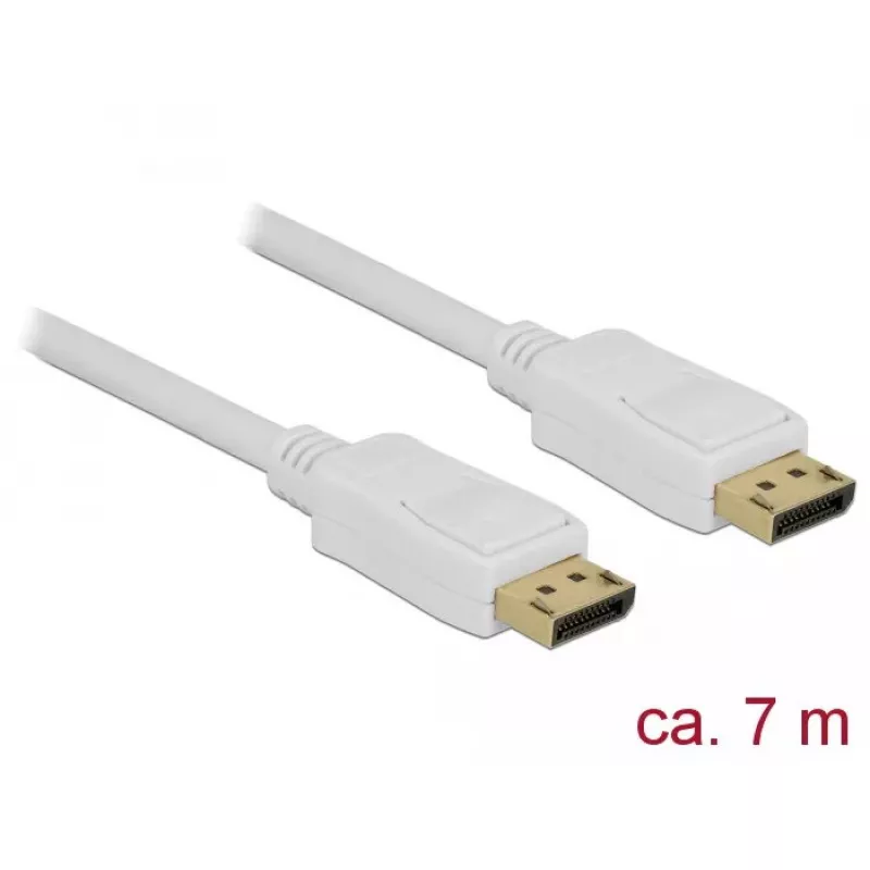 Kabel DisplayPort DeLOCK 84861 7 m Biały