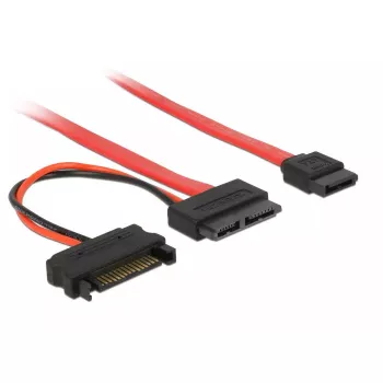 Kabel SATA DeLOCK 0,3 m czerwony