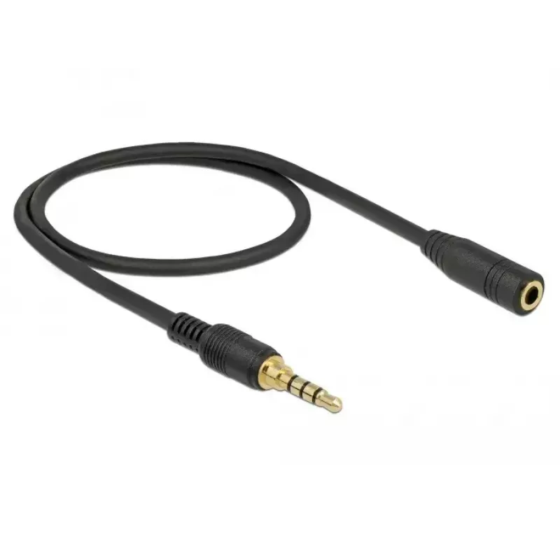 Kabel audio DeLOCK 85627 0,5 m 3,5 mm czarny