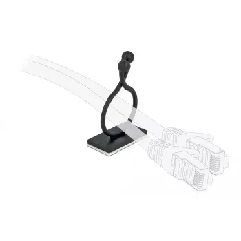 Haczyk na kabel DeLOCK 60176 czarny 10 sztuk