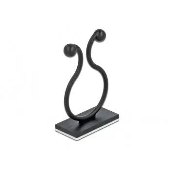 Haczyk na kabel DeLOCK 60176 czarny 10 sztuk