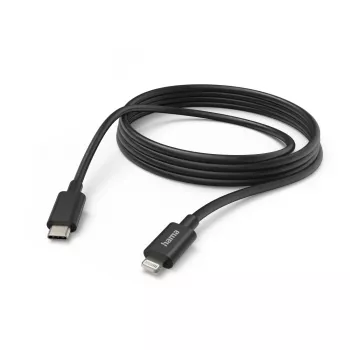 Hama 00201599 kabel lightning 3 m Czarny